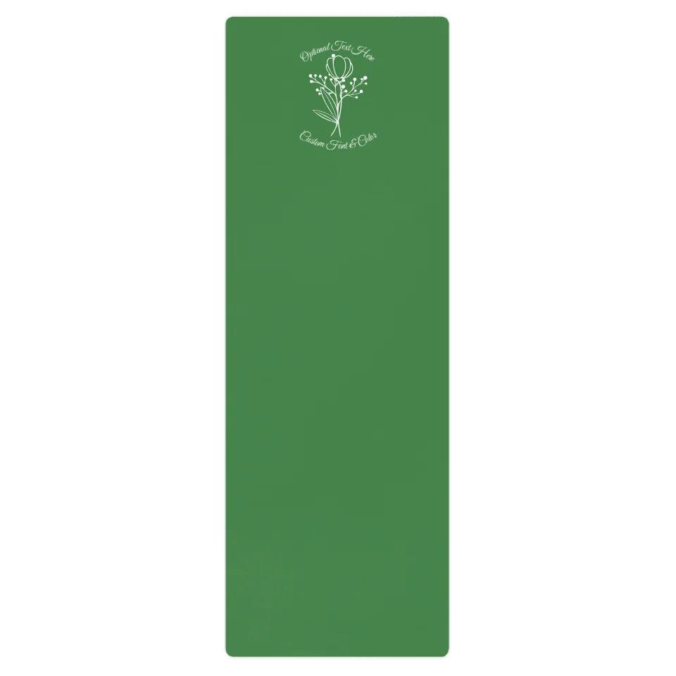 Custom Bunch of Flowers Line Art Yoga Mat - ARTFULANE