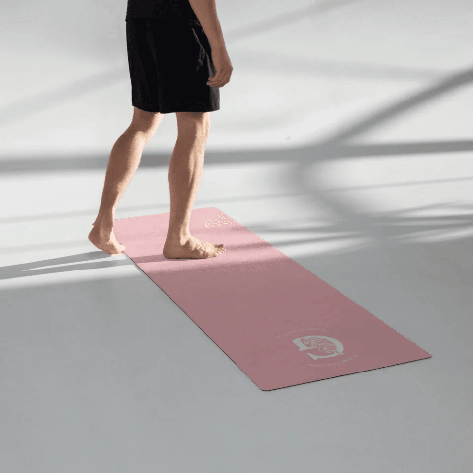 Custom Autumn Leaf Initial Yoga Mat - ARTFULANE