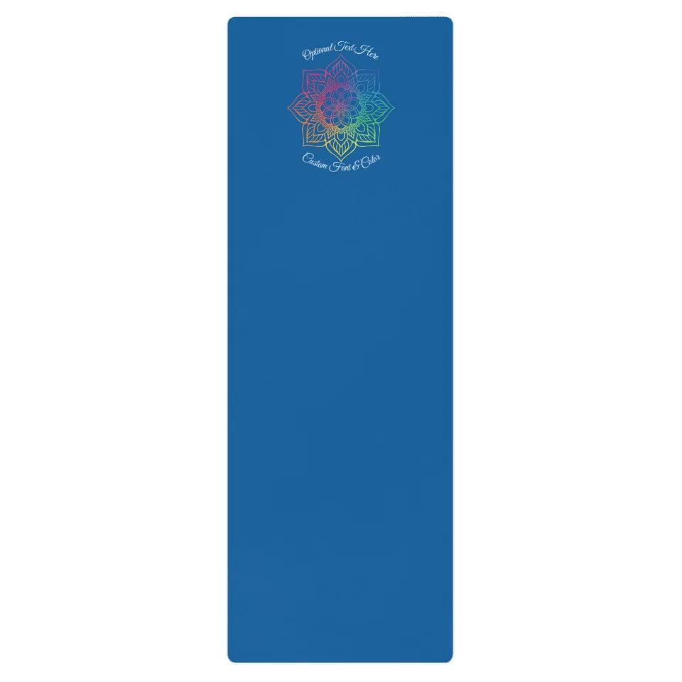 Custom Rainbow & Gold Mandala Line Art Yoga Mat - ARTFULANE