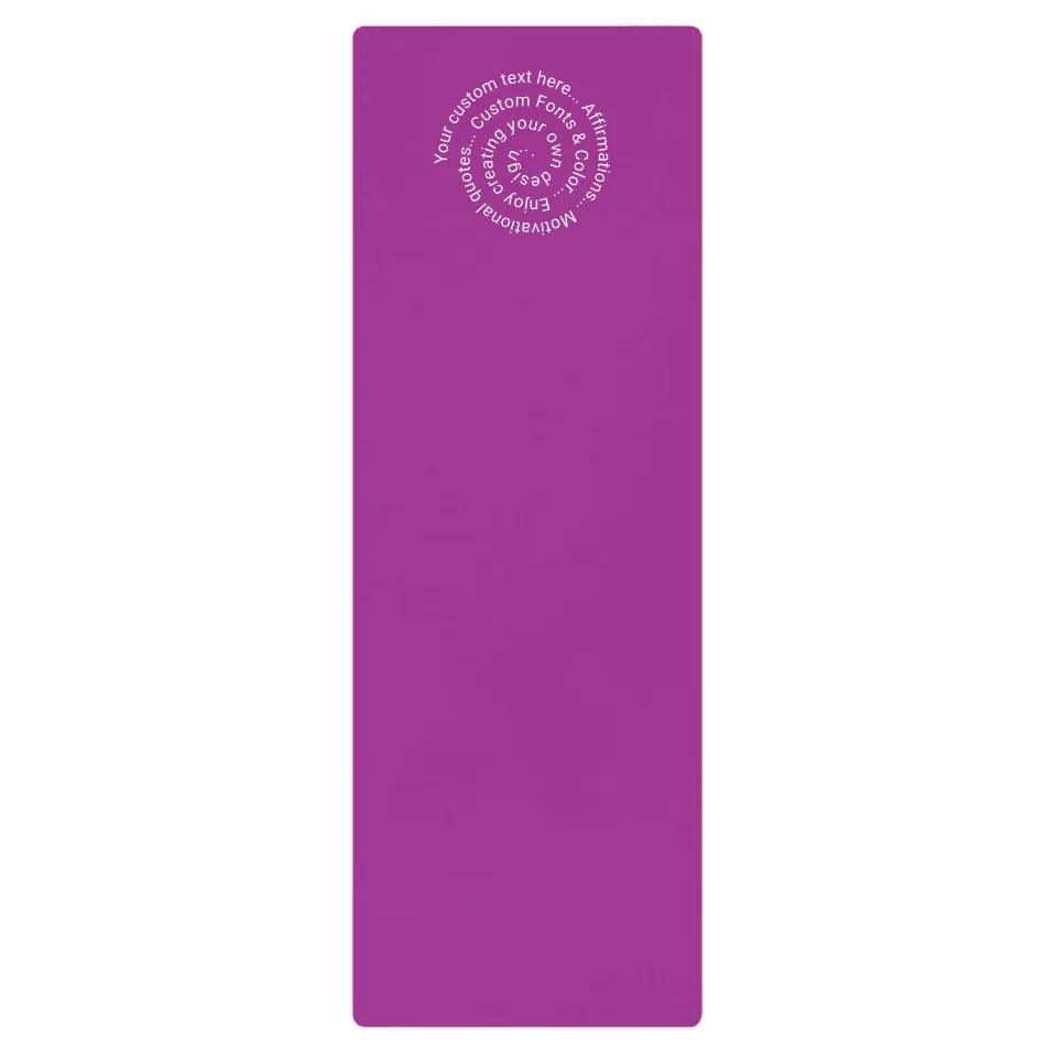 Custom Spiral Text Yoga Mat - ARTFULANE