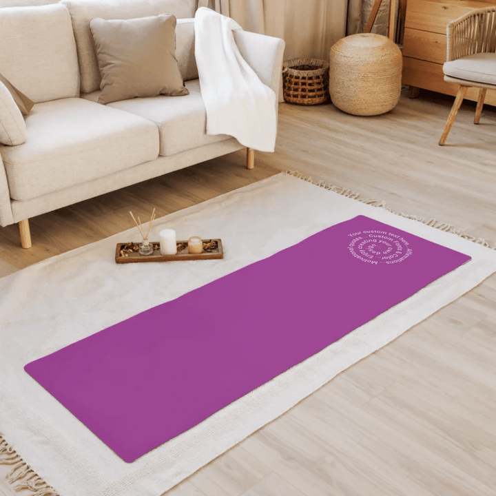 Custom Spiral Text Yoga Mat - ARTFULANE