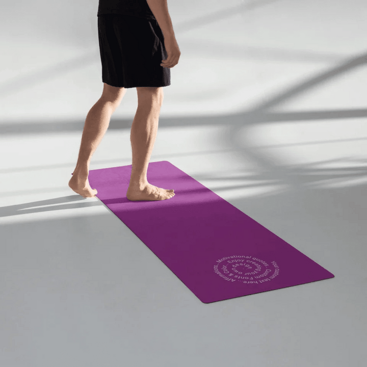 Custom Spiral Text Yoga Mat - ARTFULANE