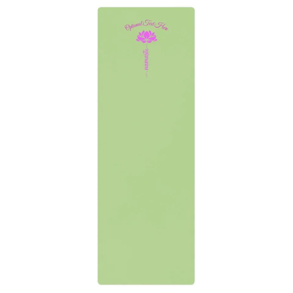 Custom Pink Lotus Flower Namaste Yoga Mat - ARTFULANE