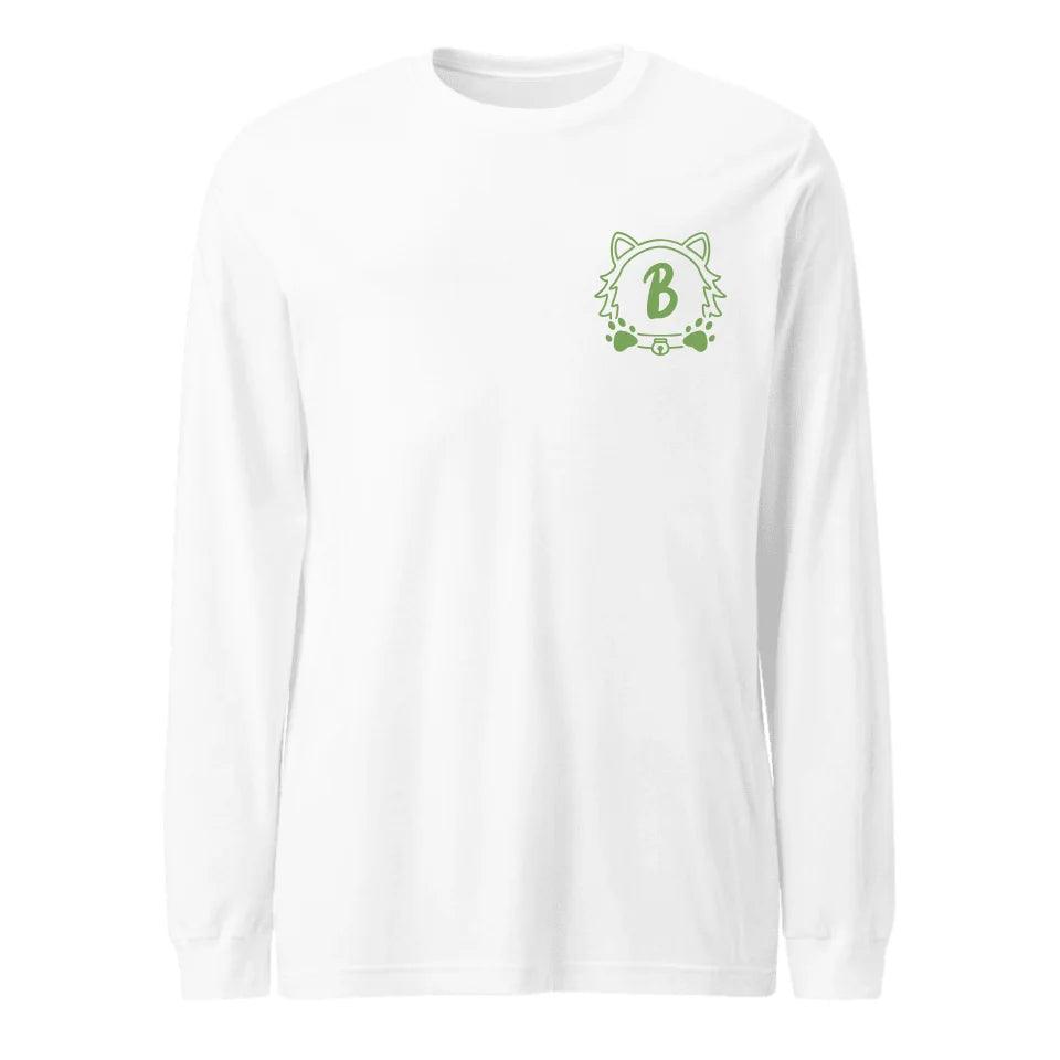 Custom Embroidered Cat Dog Face Monogram Long Sleeve Tee - ART-LST289 - ARTFULANE