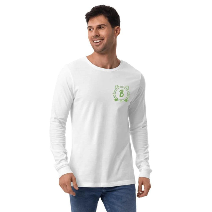 Custom Embroidered Cat Dog Face Monogram Long Sleeve Tee - ART-LST289 - ARTFULANE