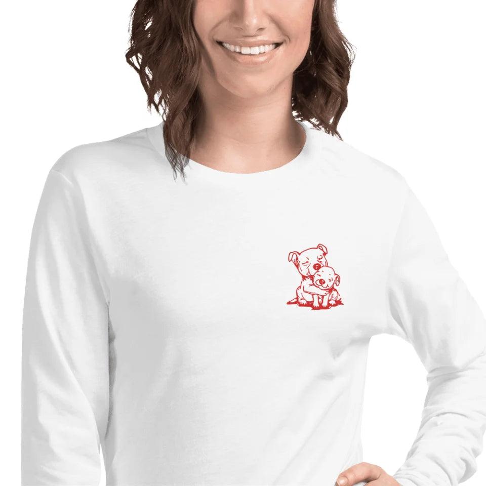 Custom Embroidered Animal Hug Long Sleeve Tee - ART-LST290 - ARTFULANE