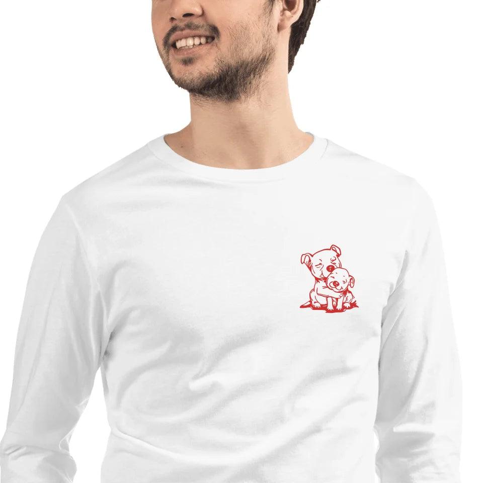 Custom Embroidered Animal Hug Long Sleeve Tee - ART-LST290 - ARTFULANE