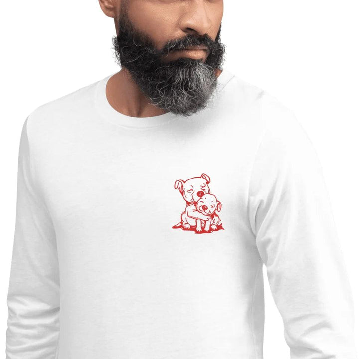 Custom Embroidered Animal Hug Long Sleeve Tee - ART-LST290 - ARTFULANE