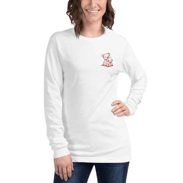 Custom Embroidered Animal Hug Long Sleeve Tee - ART-LST290 - ARTFULANE