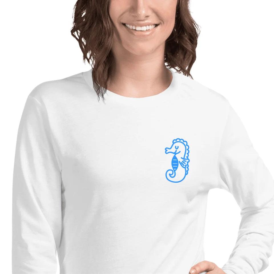 Custom Embroidered Cute Sea Animal Long Sleeve Tee - ART-LST291 - ARTFULANE