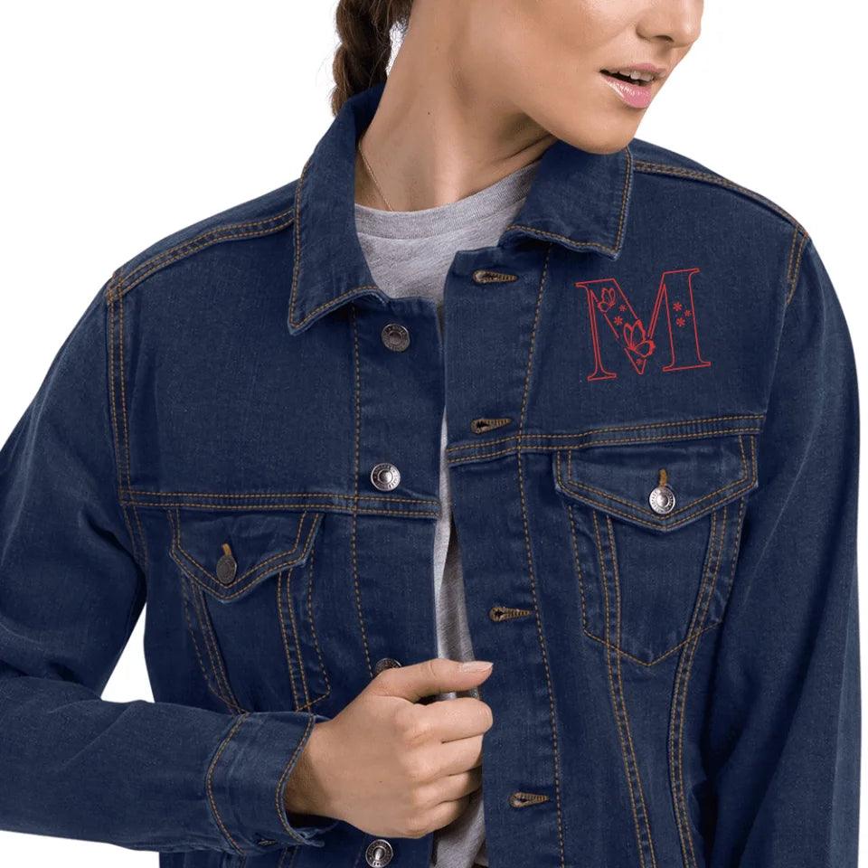 Custom Embroidered Butterfly Initial Jacket - ART-JKT259 - ARTFULANE