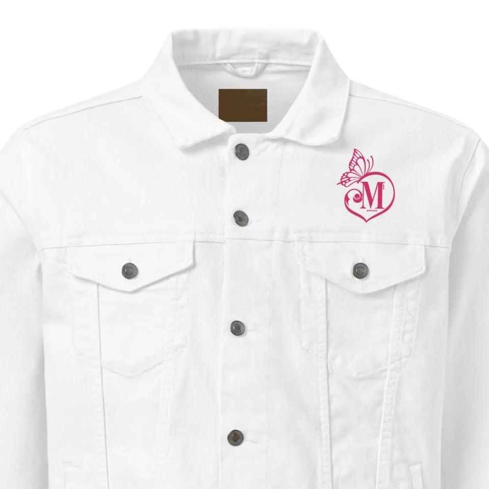 Custom Embroidered Butterfly Love Initial Jacket - ART-JKT264 - ARTFULANE