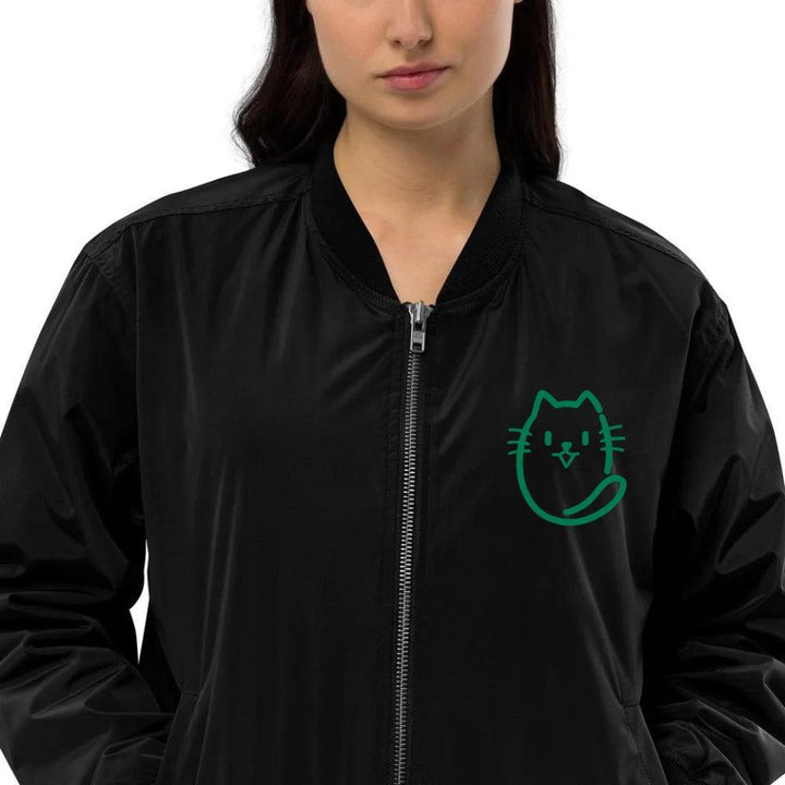 Custom Embroidered Cat Initial Jacket - ART-JKT261 - ARTFULANE