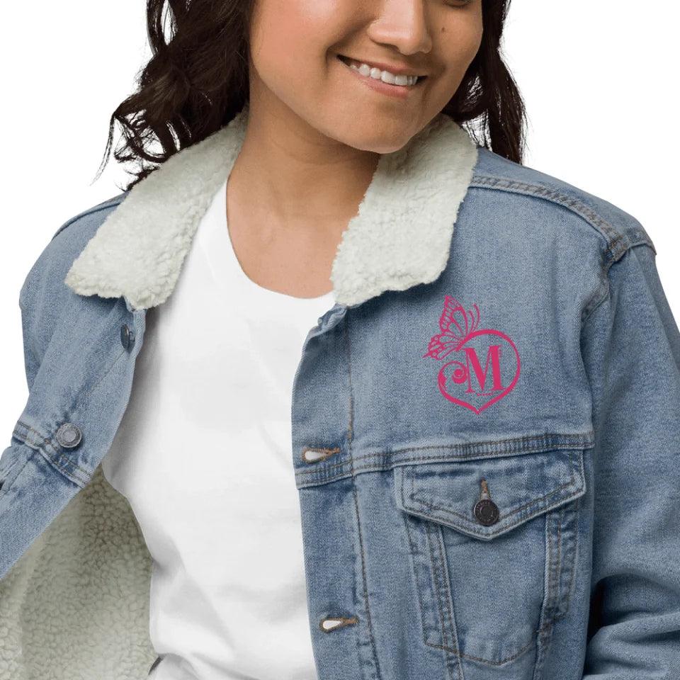 Custom Embroidered Butterfly Love Initial Jacket - ART-JKT264 - ARTFULANE