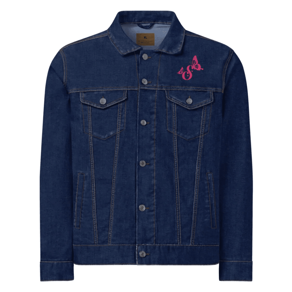 Custom Embroidered Delightful Butterflies Initial Jacket - ART-JKT270 - ARTFULANE