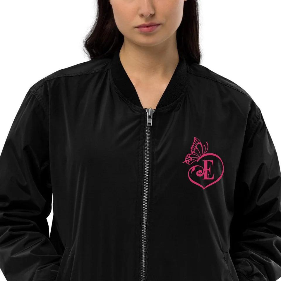 Custom Embroidered Butterfly Love Initial Jacket - ART-JKT264 - ARTFULANE