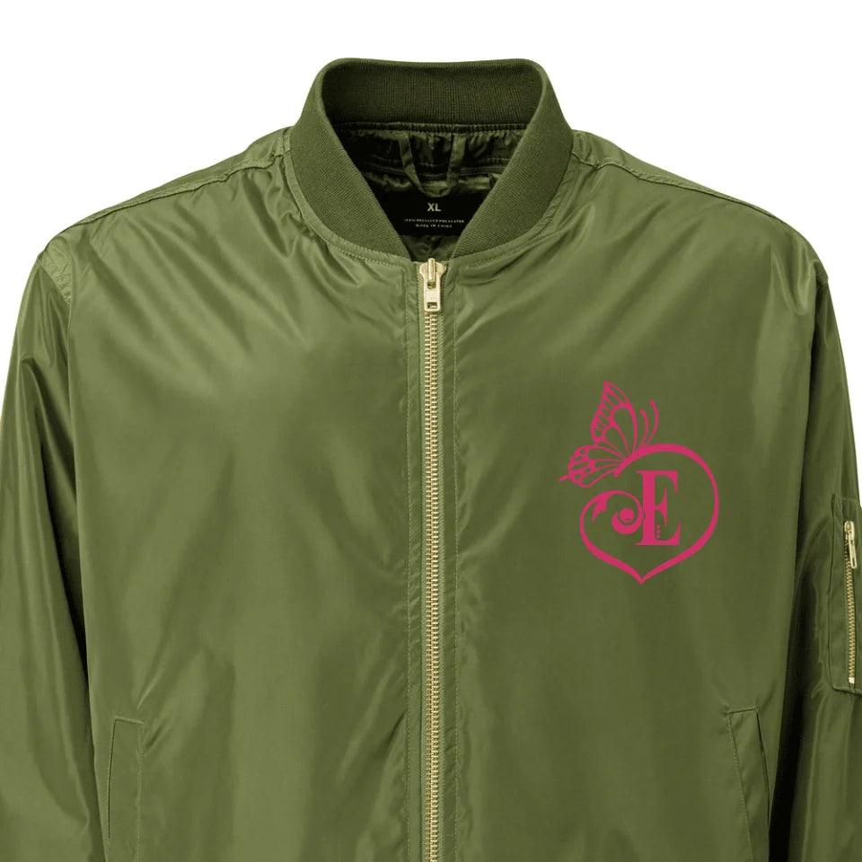 Custom Embroidered Butterfly Love Initial Jacket - ART-JKT264 - ARTFULANE