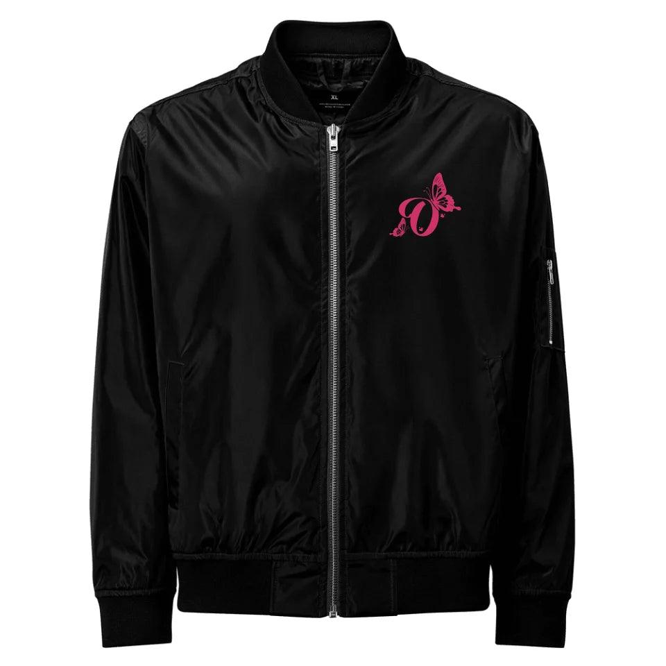 Custom Embroidered Delightful Butterflies Initial Jacket - ART-JKT270 - ARTFULANE