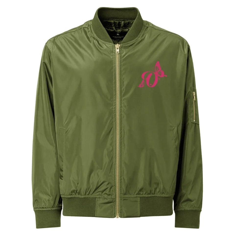 Custom Embroidered Delightful Butterflies Initial Jacket - ART-JKT270 - ARTFULANE