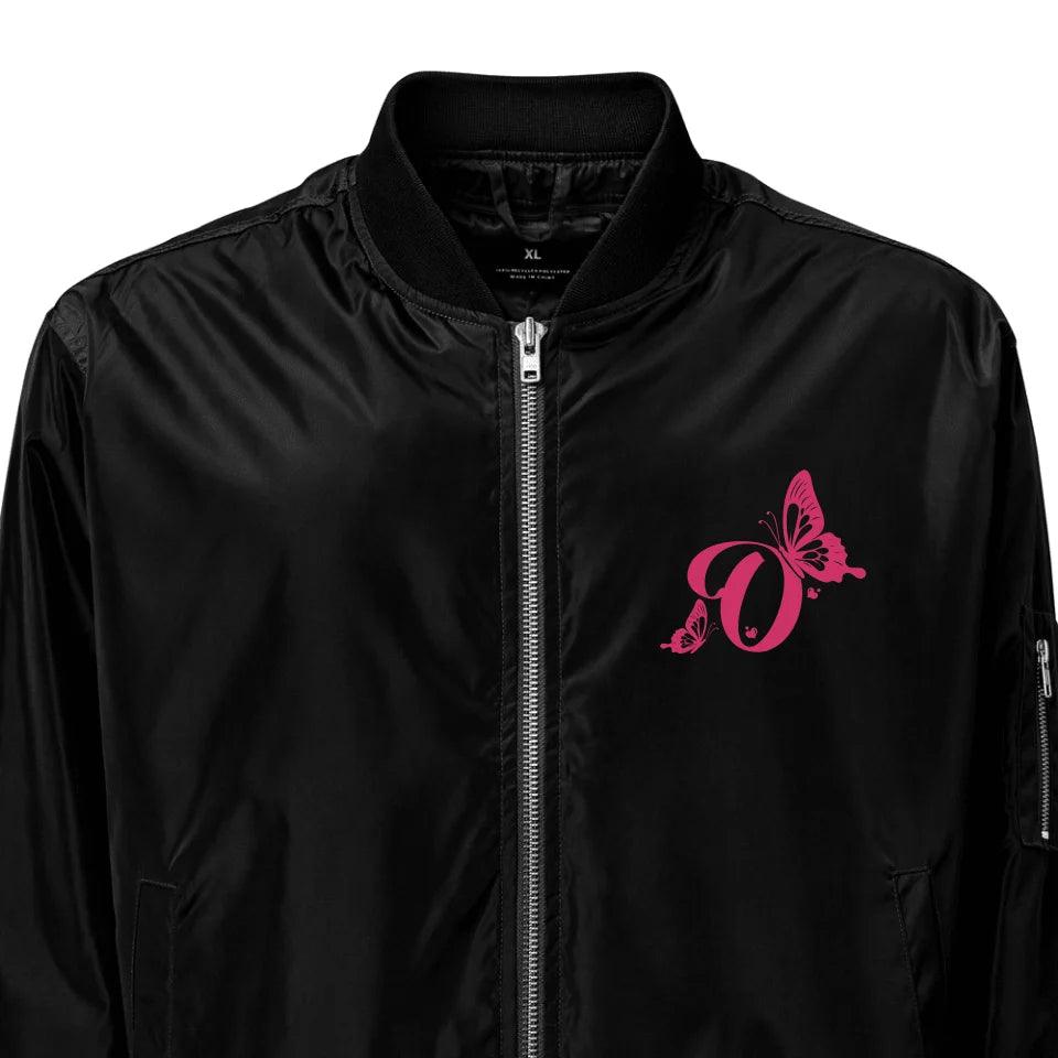 Custom Embroidered Delightful Butterflies Initial Jacket - ART-JKT270 - ARTFULANE