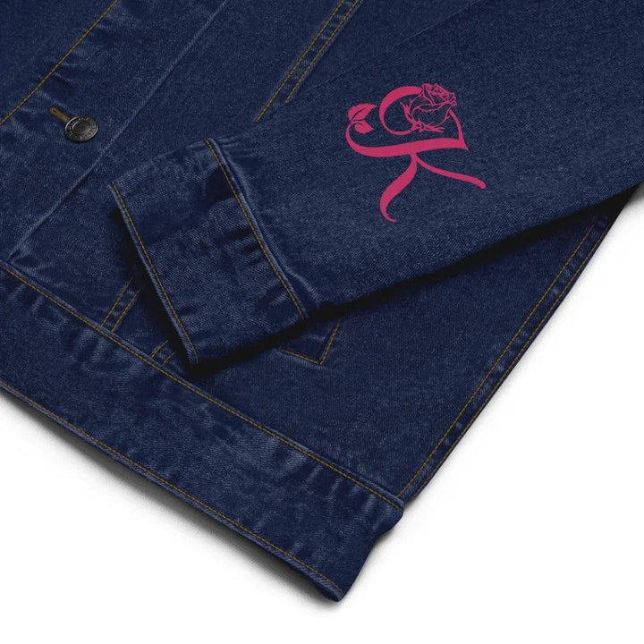 Custom Embroidered Rose Bloom Initial Jacket - ART-JKT272 - ARTFULANE