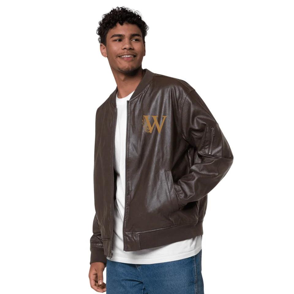 Custom Embroidered Autumn Leaf Initial Jacket - ART-JKT269 - ARTFULANE