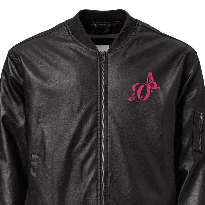 Custom Embroidered Delightful Butterflies Initial Jacket - ART-JKT270 - ARTFULANE