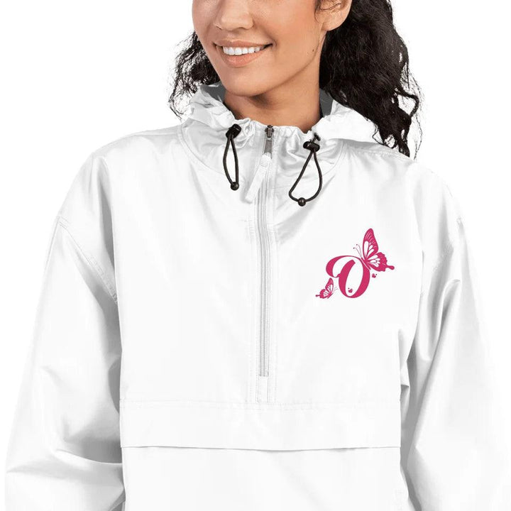 Custom Embroidered Delightful Butterflies Initial Jacket - ART-JKT270 - ARTFULANE