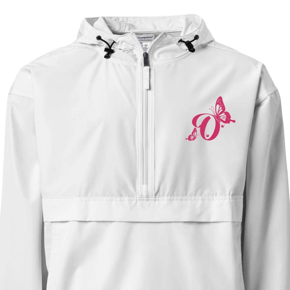 Custom Embroidered Delightful Butterflies Initial Jacket - ART-JKT270 - ARTFULANE