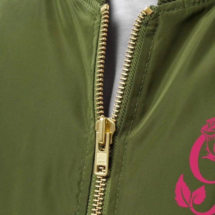 Custom Embroidered Rose Bloom Initial Jacket - ART-JKT272 - ARTFULANE