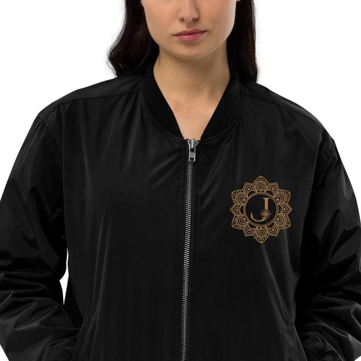 Custom Embroidered Elegant Mandala Initial Jacket - ART-JKT275 - ARTFULANE