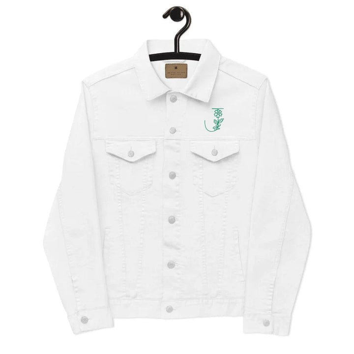 Custom Embroidered Daisy Garden Initial Jacket - ART-JKT278 - ARTFULANE