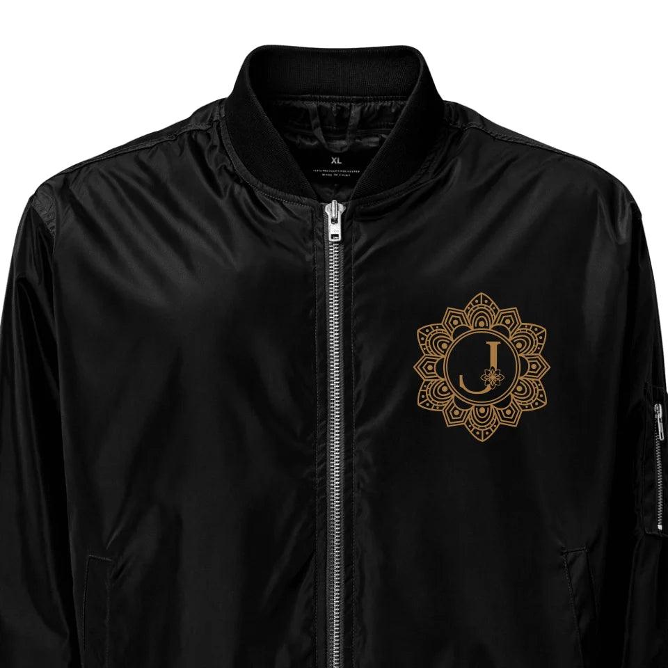 Custom Embroidered Elegant Mandala Initial Jacket - ART-JKT275 - ARTFULANE