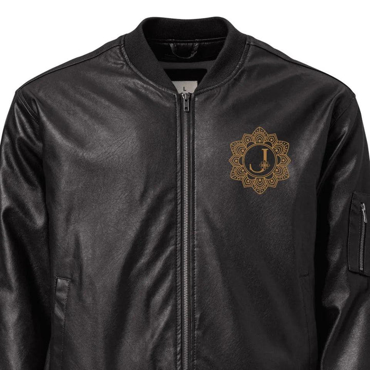 Custom Embroidered Elegant Mandala Initial Jacket - ART-JKT275 - ARTFULANE