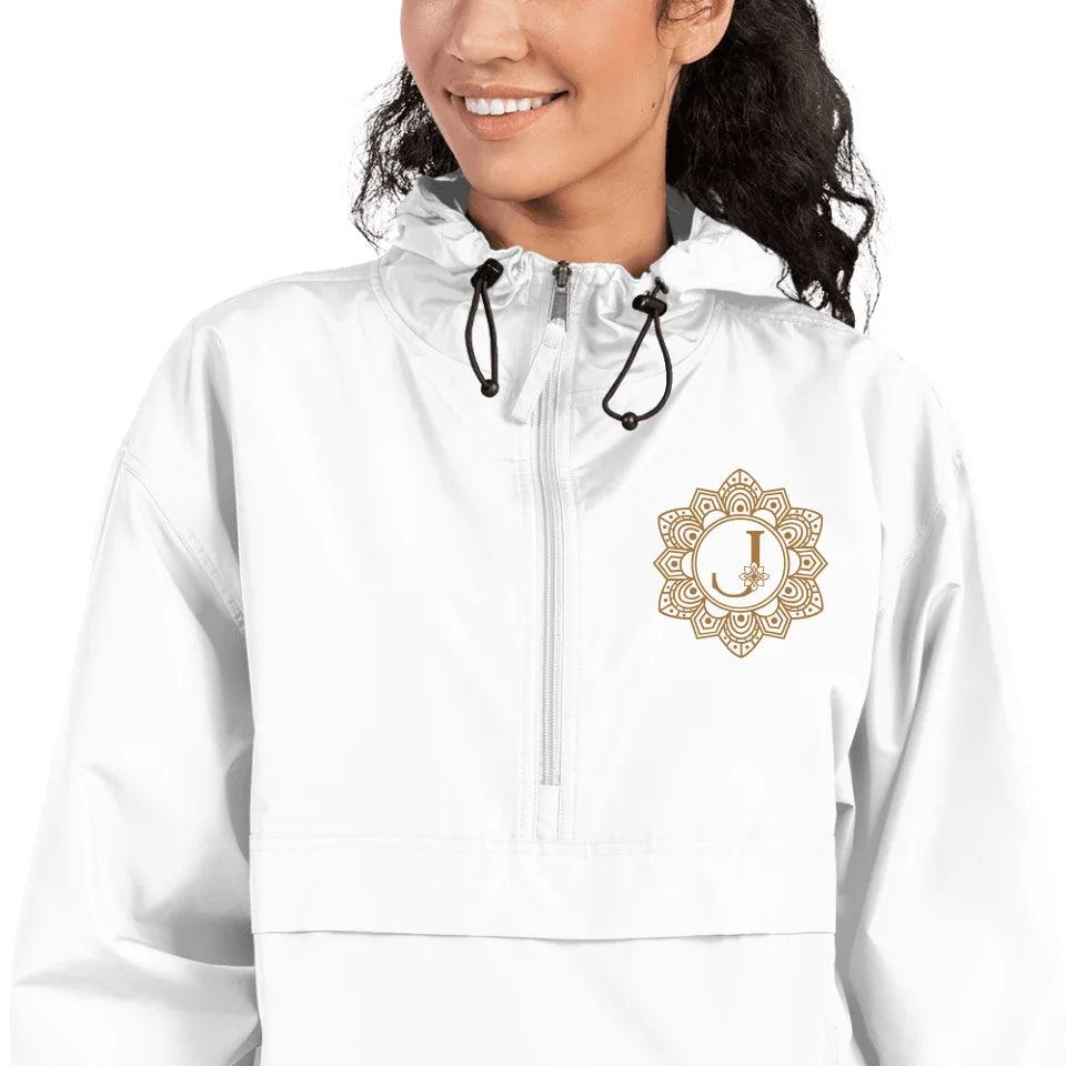 Custom Embroidered Elegant Mandala Initial Jacket - ART-JKT275 - ARTFULANE