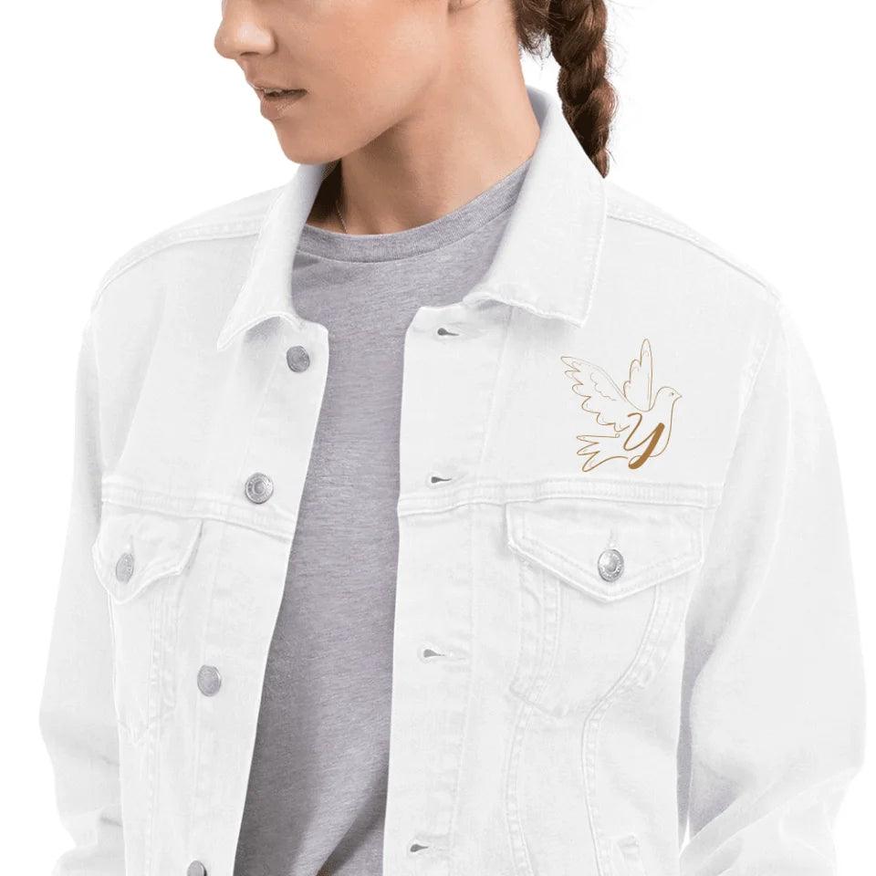 Custom Embroidered Dove Initial Jacket - ART-JKT284 - ARTFULANE