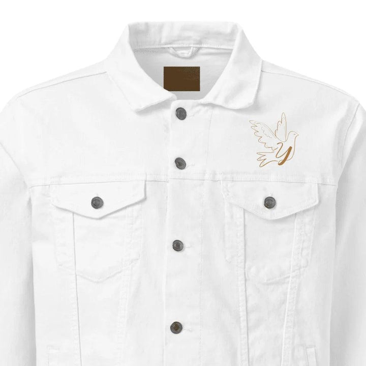 Custom Embroidered Dove Initial Jacket - ART-JKT284 - ARTFULANE