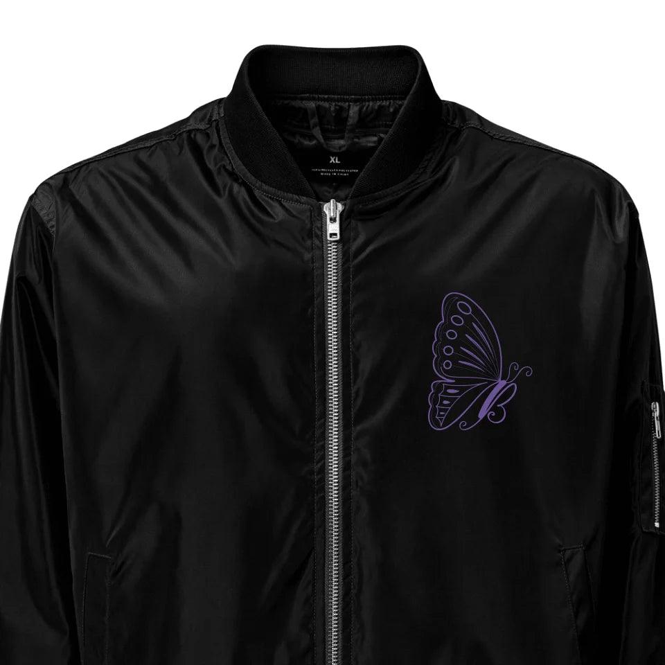 Custom Embroidered Butterfly Initial Jacket - ART-JKT283 - ARTFULANE