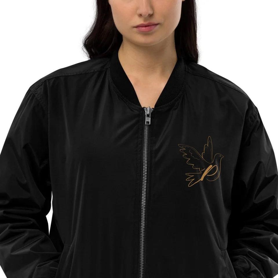 Custom Embroidered Dove Initial Jacket - ART-JKT284 - ARTFULANE