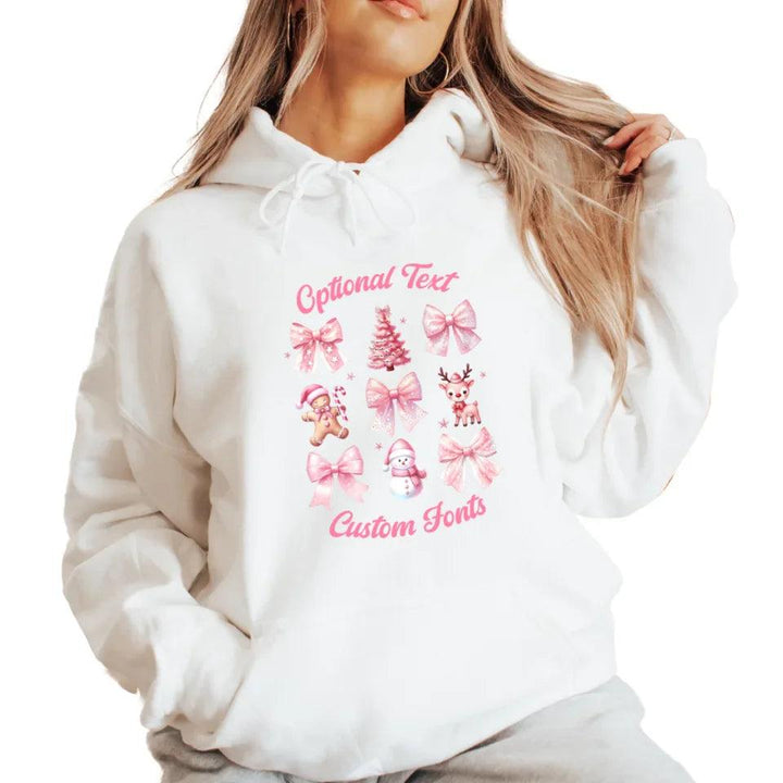 Custom Vintage Pink Coquette Christmas Sweatshirt & Hoodie - ART-SWH201 - ARTFULANE