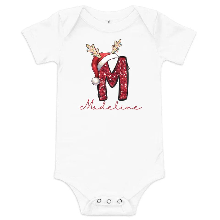 Custom Red Sequin Alphabet Christmas T-Shirt – ART-TSH015 - ARTFULANE