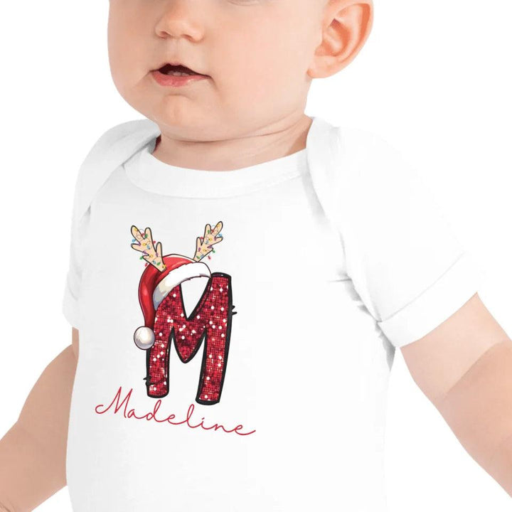 Custom Red Sequin Alphabet Christmas T-Shirt – ART-TSH015 - ARTFULANE