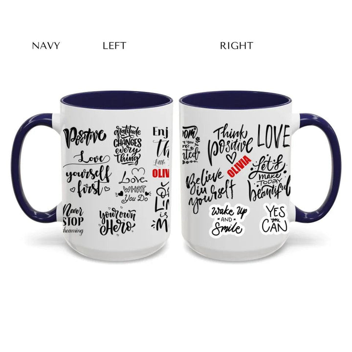 Custom Positive Mindset Motivational Mug - ARTFULANE