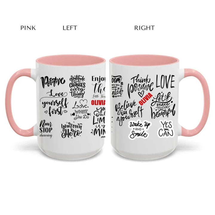 Custom Positive Mindset Motivational Mug - ARTFULANE