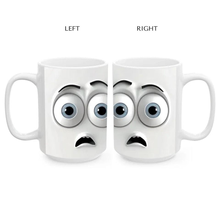 Custom 3D Surprised Face Mug - ARTFULANE