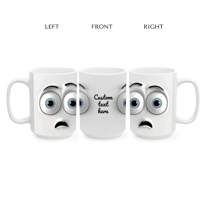 Custom 3D Surprised Face Mug - ARTFULANE