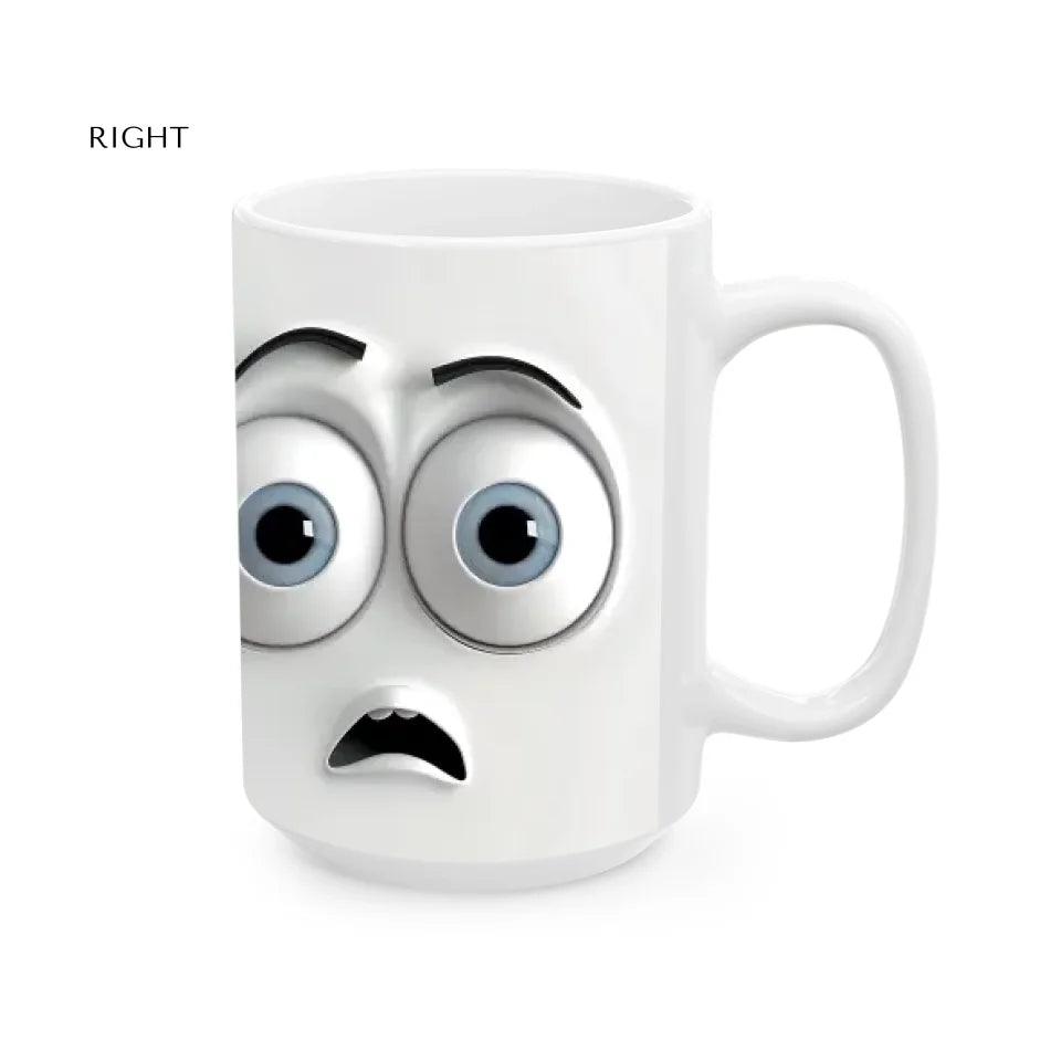 Custom 3D Surprised Face Mug - ARTFULANE