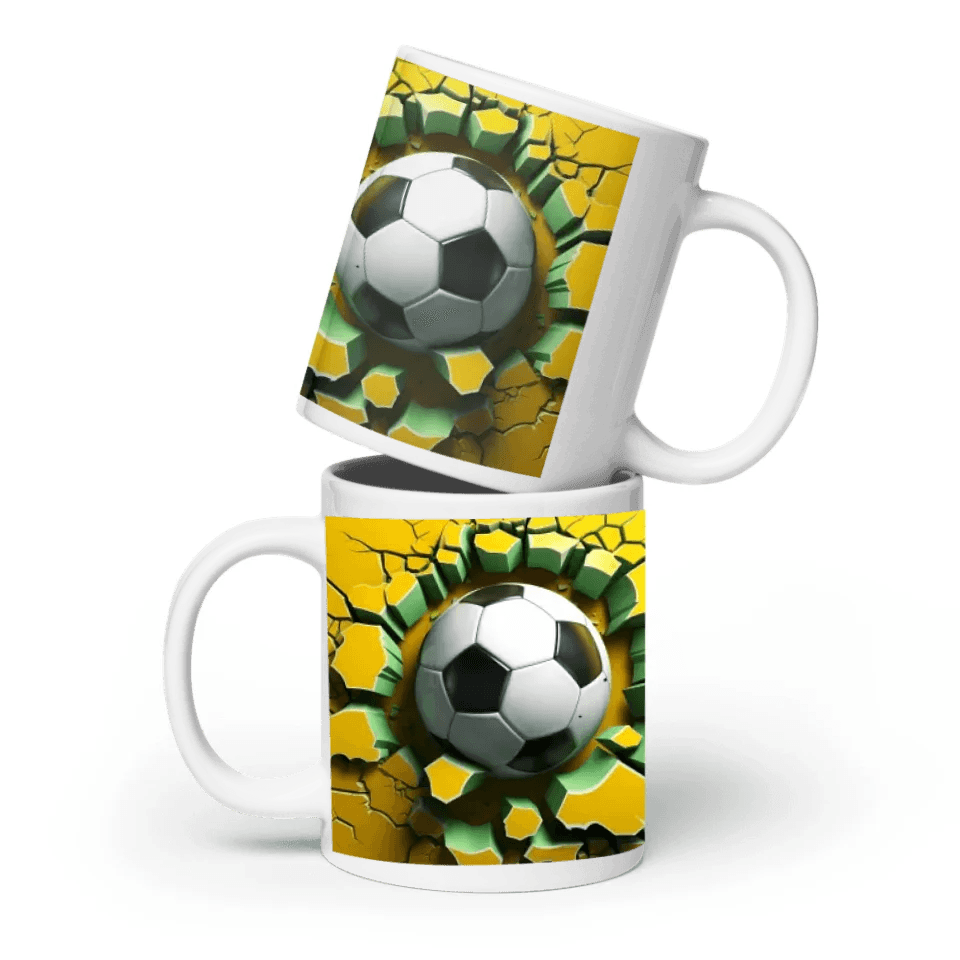 Custom 3D Soccer Ball Mug - ARTFULANE