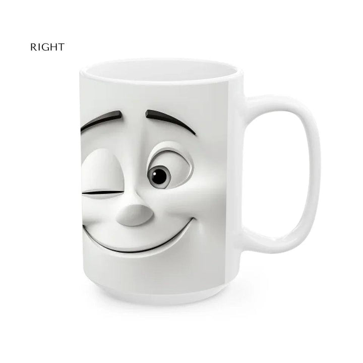 Custom 3D Winking Cartoon Face Mug - ARTFULANE