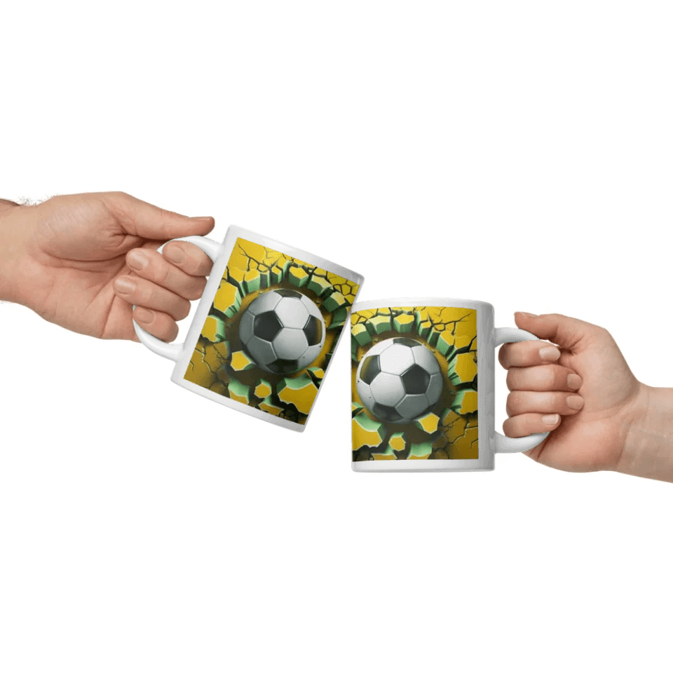 Custom 3D Soccer Ball Mug - ARTFULANE